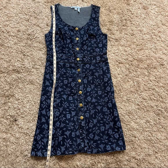Draper James Floral Button Front Denim Dress - Picture 9 of 10